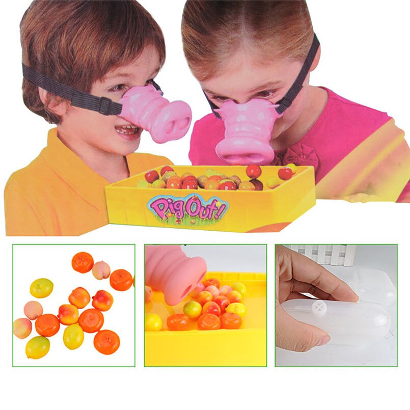 Pig Out 'Greedy Pig' Nose-Sucking Party Game