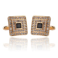 Pavé crystal cufflinks, pair