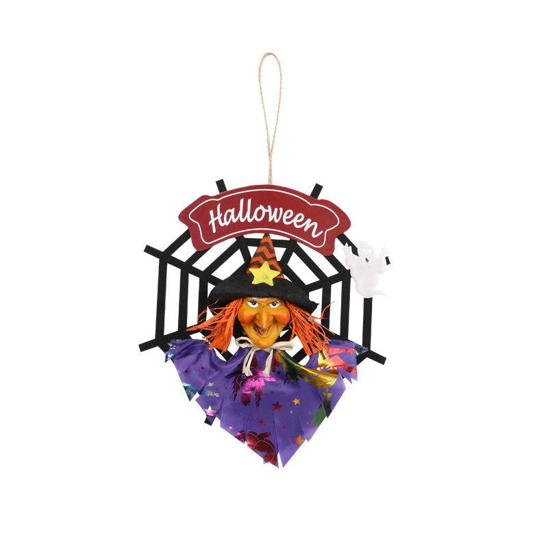 Halloween Spider Web Witch Hanging Decoration
