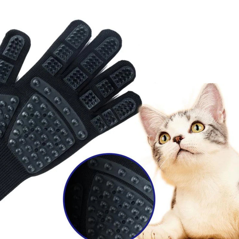 Pet Grooming Glove – Silicone-Tip Deshedding Mitt for Dogs & Cats