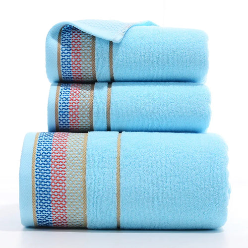 3pc Cotton Beach Towels Luxury Thickened