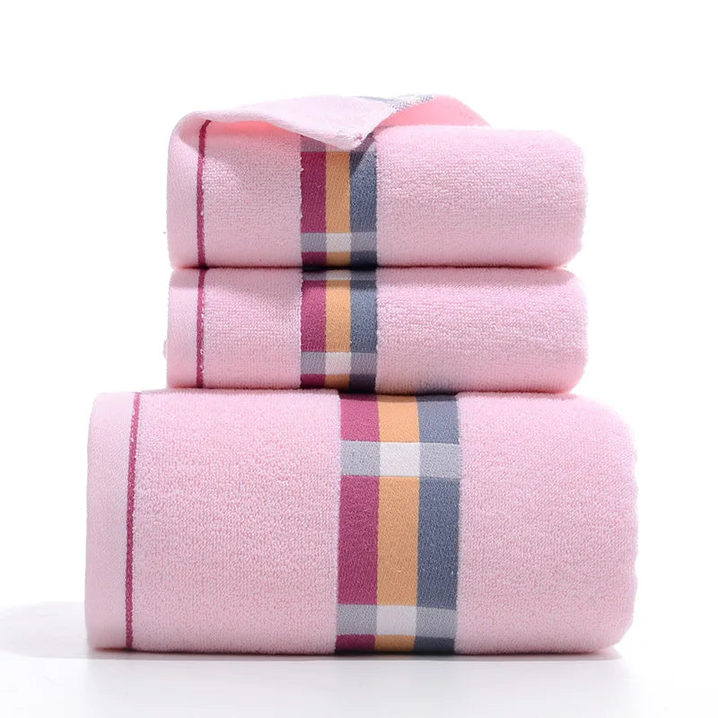 3pc Cotton Beach Towels Luxury Thickened
