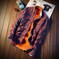 Camisa Masculina  Men Plaid Flannel Shirts Mens Casual Autumn Winter Spring Thick Warm Fleece Cotton Long Sleeve Shirt MCS06