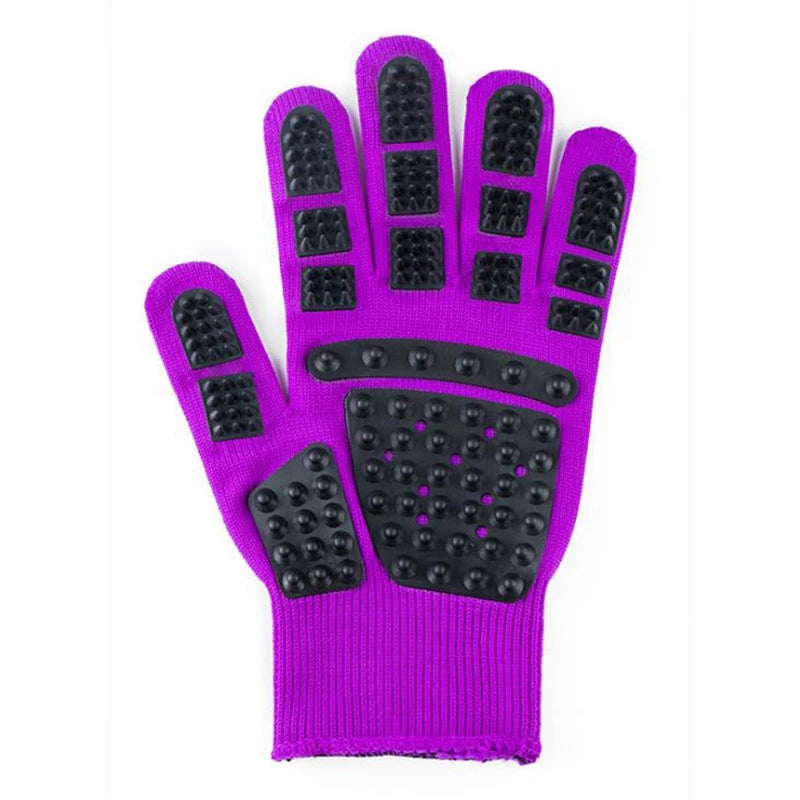 Pet Grooming Glove – Silicone-Tip Deshedding Mitt for Dogs & Cats