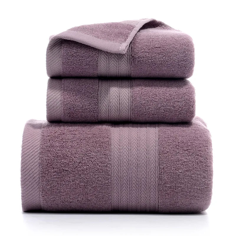 3pc Cotton Beach Towels Luxury Thickened