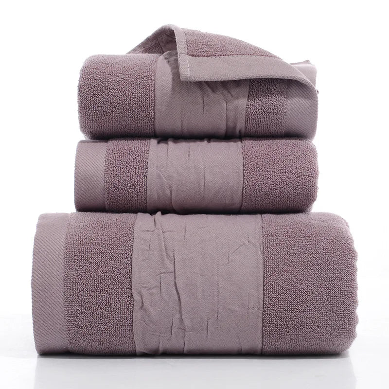 3pc Cotton Beach Towels Luxury Thickened