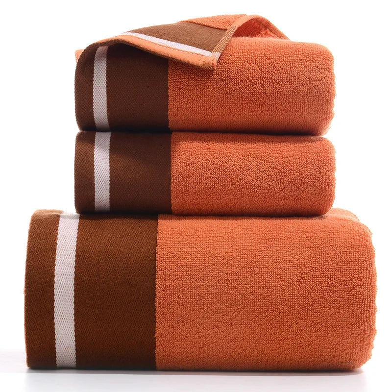 3pc Cotton Beach Towels Luxury Thickened