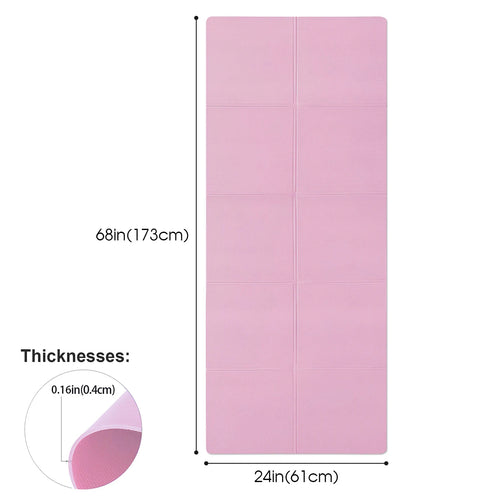 Tapis de yoga en EVA de 4 mm d'épaisseur, antidérapant, pour le sport, le fitness, le yoga et le Pilates, tapis de gymnastique, équipement de fitness