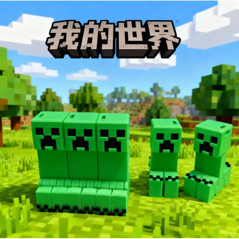 1/5pcs 3D cartoon "Minecraft" coolie scared monster gift movable ornament toy gift