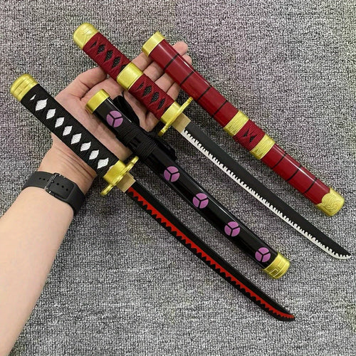 18inch Roronoa Zoro Katana Anime Cosplay Prop Ninja Knife Real Size Japanese Katana Wooden Zoro Sword Original Samurai Sabre Toy