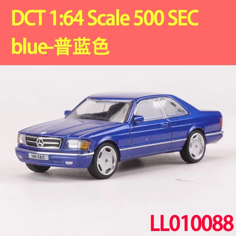 Diecast DCT 1:64 Scale 500 SEC Alloy Car Model Static Decoration Collectibles Gift Toys