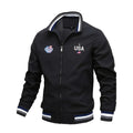Men's Jackets High quality Fashion Casual USA Letter Graphic Print Outdoor Coat Tops Baseball Bomber Varsity Jacket Men Oversize