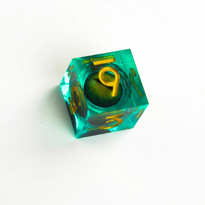 Jeu de dés DND à cœur liquide, dés de donjon et dragon en résine à bords tranchants, jeu de rôle, dés RPG D et D D20, D12, D10, D8, D6, D4