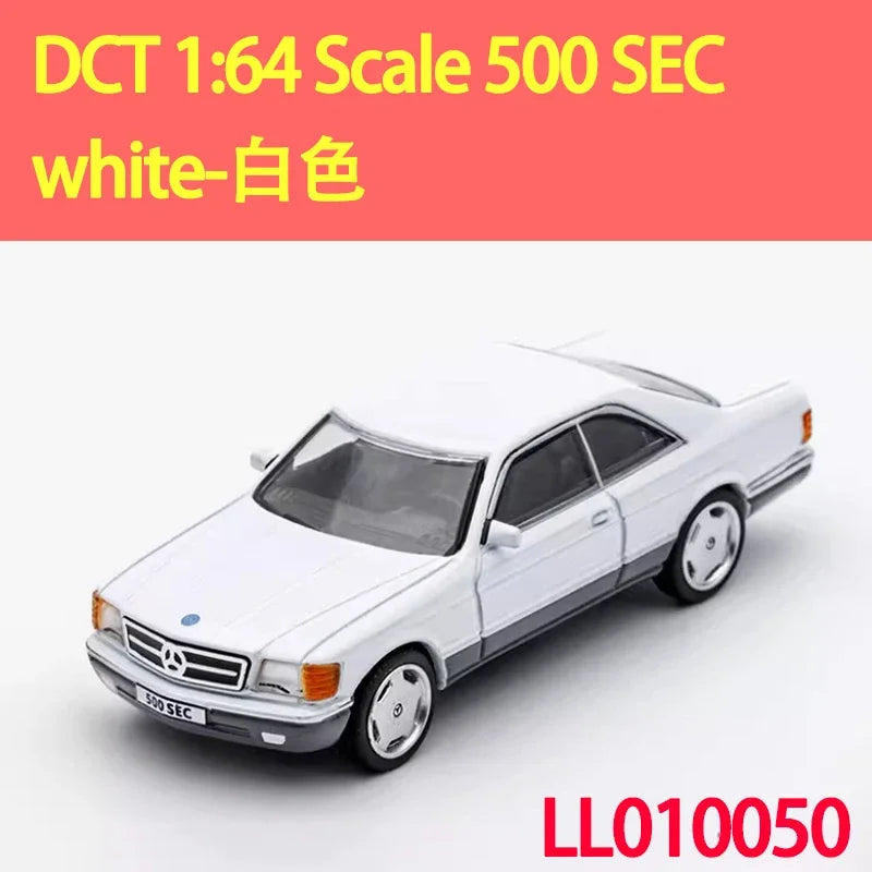 Diecast DCT 1:64 Scale 500 SEC Alloy Car Model Static Decoration Collectibles Gift Toys