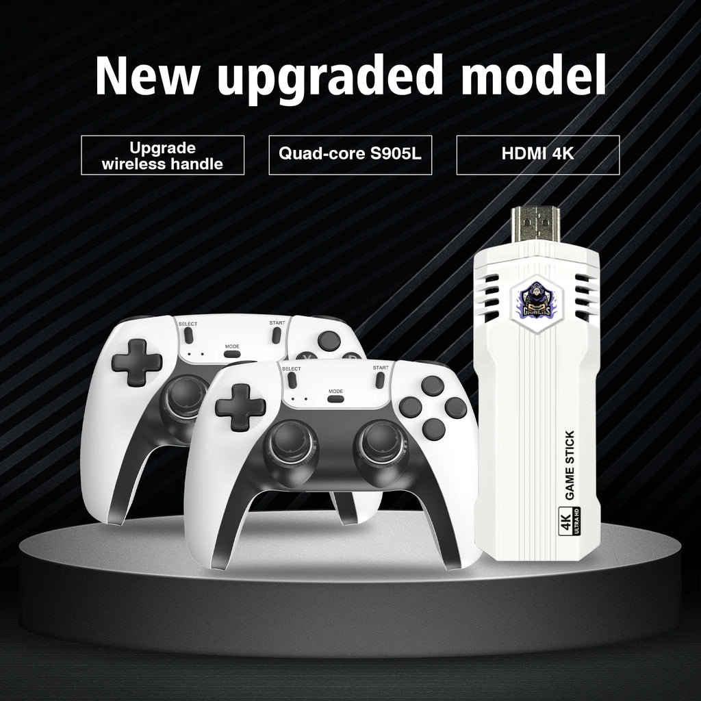 Retro Gaming Console X2L,Game Stick with 4K HD Display and 2 Wireless Controllers,Built-in 40+ Emulators&30000+Games