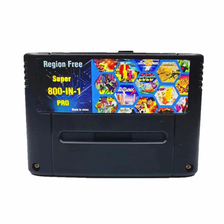 Super DIY Retro 800 in 1 Pro Video Game Cartridge For 16 Bit Game Console Card China Version