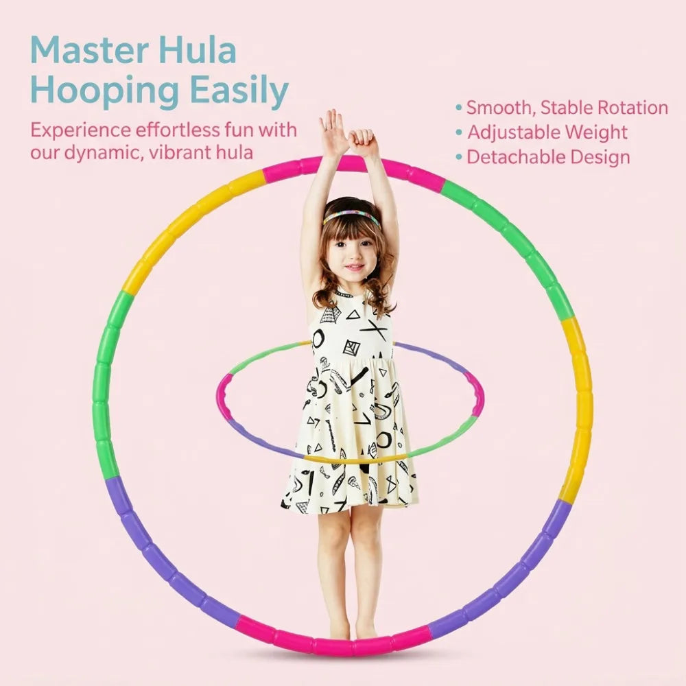 Hula Hoop Sport Removable Colorful Kids Hula Hoop Equipment Portable Plastic Fitness Sports Equipment Best Gift for Kids