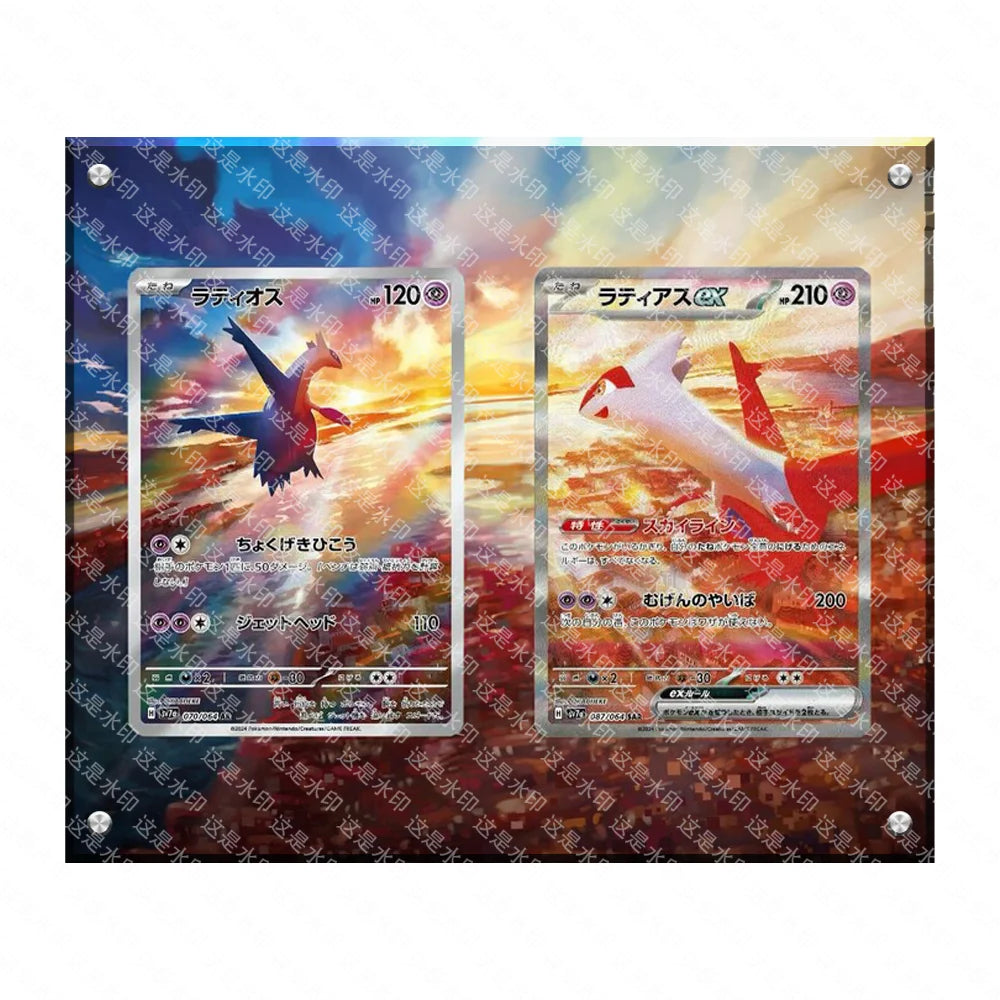 Pokemon Anime Classics Game Collection Display Stand Charizard Mewtwo Latias Self Made Acrylic Extended Painting Stuck Brick