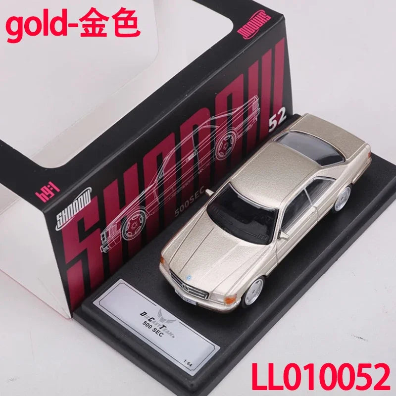 Diecast DCT 1:64 Scale 500 SEC Alloy Car Model Static Decoration Collectibles Gift Toys