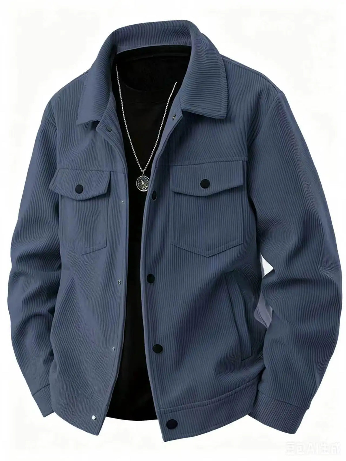 Men's Premium Corduroy Trucker Jacket, Vintage Utility Pocket Design, Elevated Smart Casual Essential