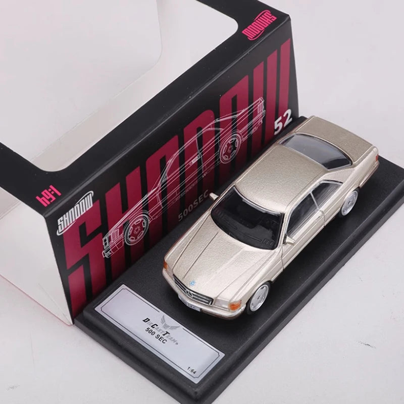 Diecast DCT 1:64 Scale 500 SEC Alloy Car Model Static Decoration Collectibles Gift Toys