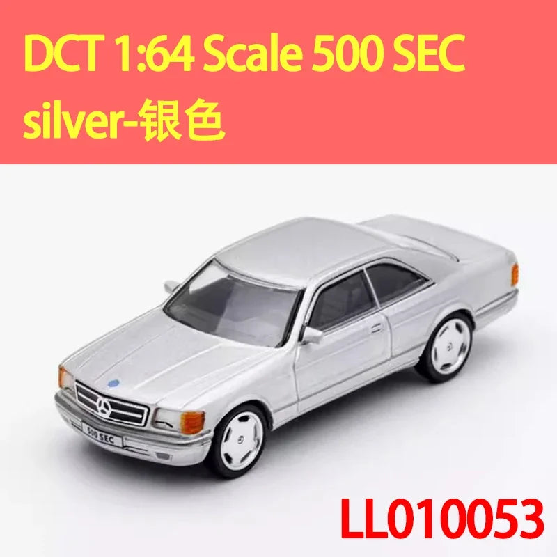 Diecast DCT 1:64 Scale 500 SEC Alloy Car Model Static Decoration Collectibles Gift Toys