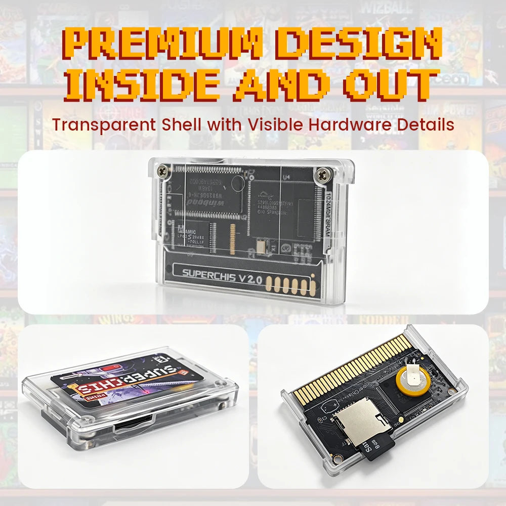 Retro Superchis Flash Game Cartridge With 8GB TF Card Preloaded 5000 Retro Games Plug And Play For GBA SP NDSL Handheld Consoles