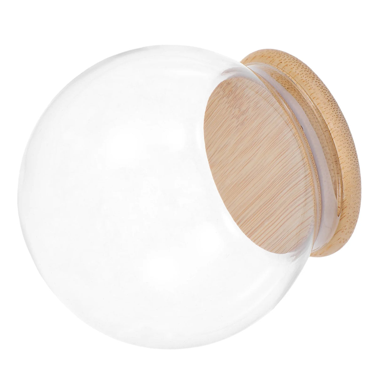 Cloche dôme en verre transparent pour fleur éternelle, étui de présentation DIY, boule à neige, base de dôme en cristal, décor de table, vitrine boule à neige en verre