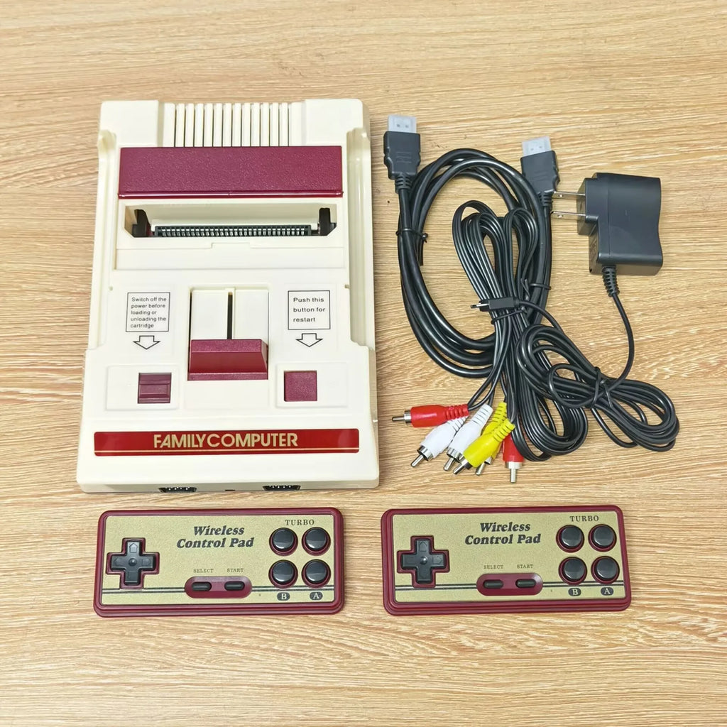 8-Bit Retro Console (FC/Famicom) — Wireless Controllers, HDMI HD Output, Cartridge-Based TV Gaming