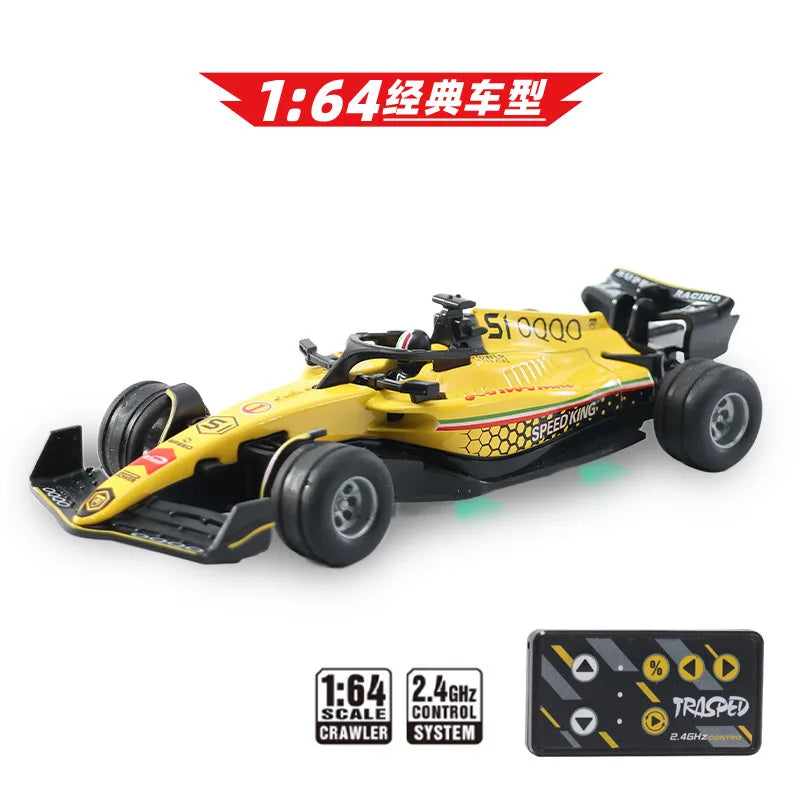 2025 New RC car August  Product 1:64 Mini Alloy Car Model, Adjustable Lighting Formula Racing, Children's Remote Control Car