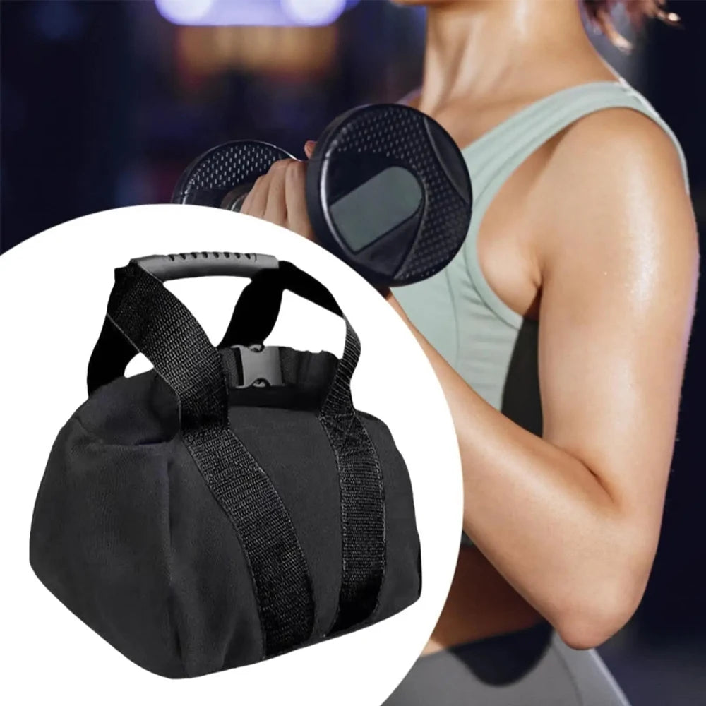 Adjustable 5-20kg Soft Kettlebell Sandbag with Handle,Heavy Canvas Non-Slip Grip,Quiet Slam Ball Substitute for Core Squat& Home