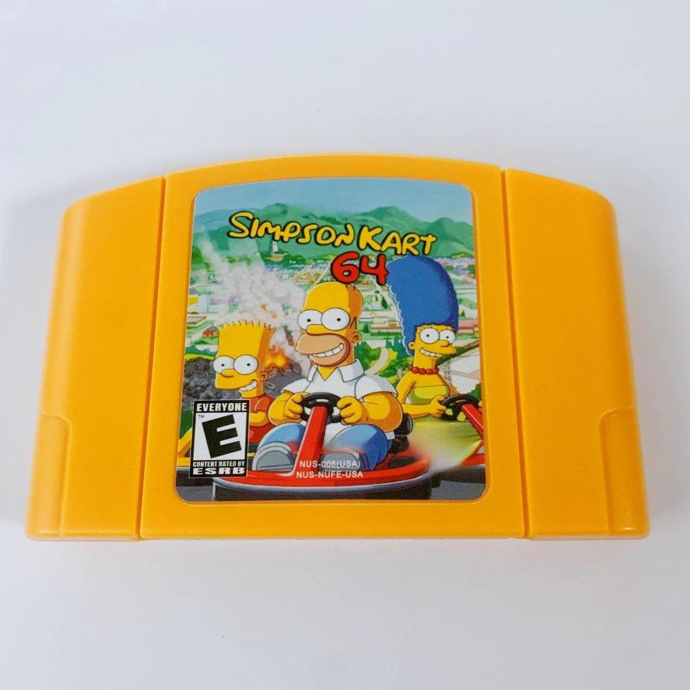 N64 game cartridge, compatible with 64-bit NTSC American consoles,Go- Kart 64, English game cartridge