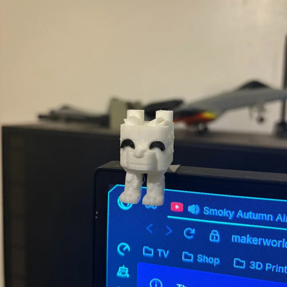 Cute Creeper Dog Computer Monitor Pendant Topper 3D Printed Game Peripheral Desk Ornament Notebook Laptop Hanging Decoration