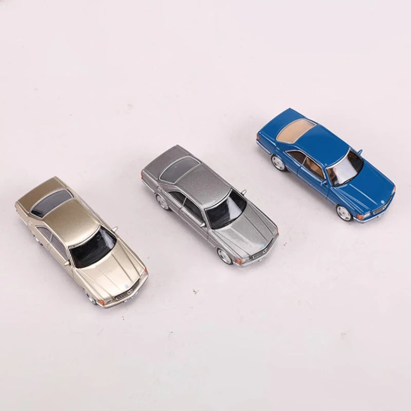 Diecast DCT 1:64 Scale 500 SEC Alloy Car Model Static Decoration Collectibles Gift Toys