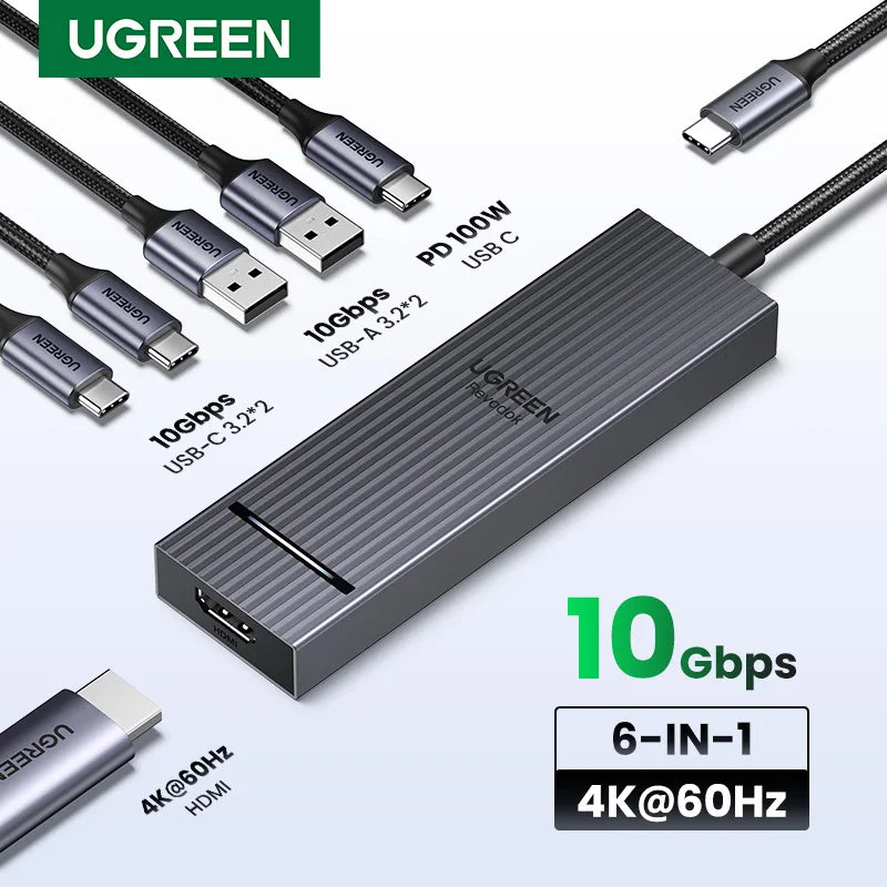 UGREEN USB-C Hub 10Gbps 4K60Hz HDMI PD100W