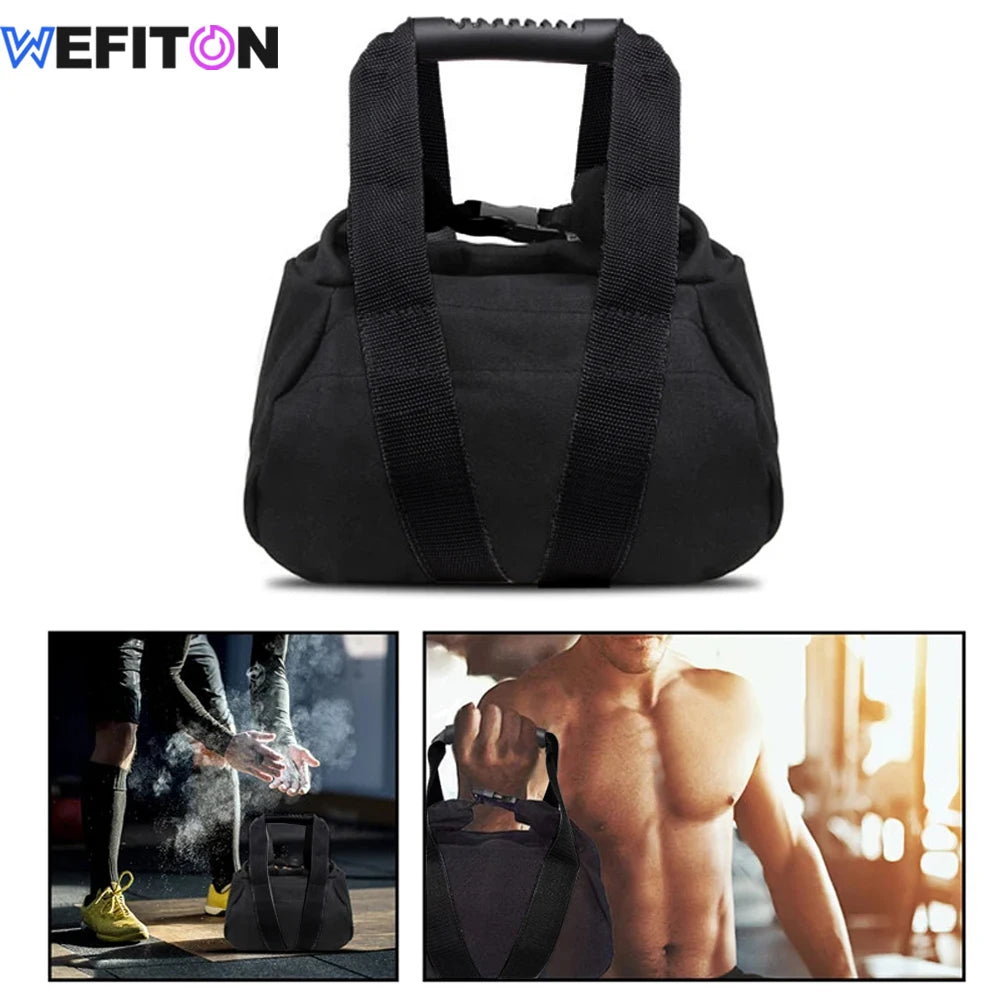Adjustable 5-20kg Soft Kettlebell Sandbag with Handle,Heavy Canvas Non-Slip Grip,Quiet Slam Ball Substitute for Core Squat& Home