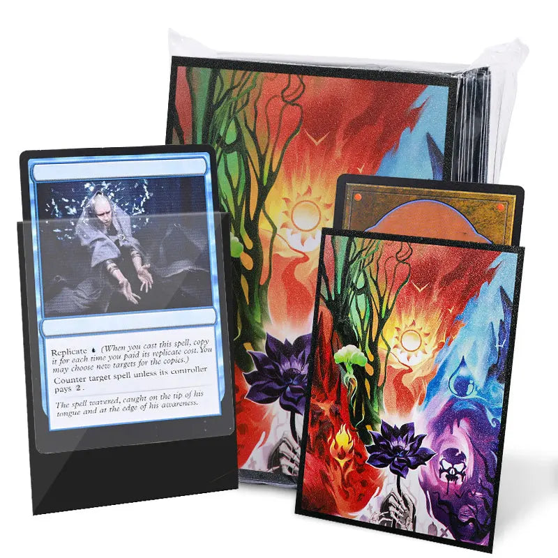 TCG Card Sleeves -Magic Ring - Ultra Clear Front & Matte Finish Back, 100 Count Standard Size CCG Sleeves