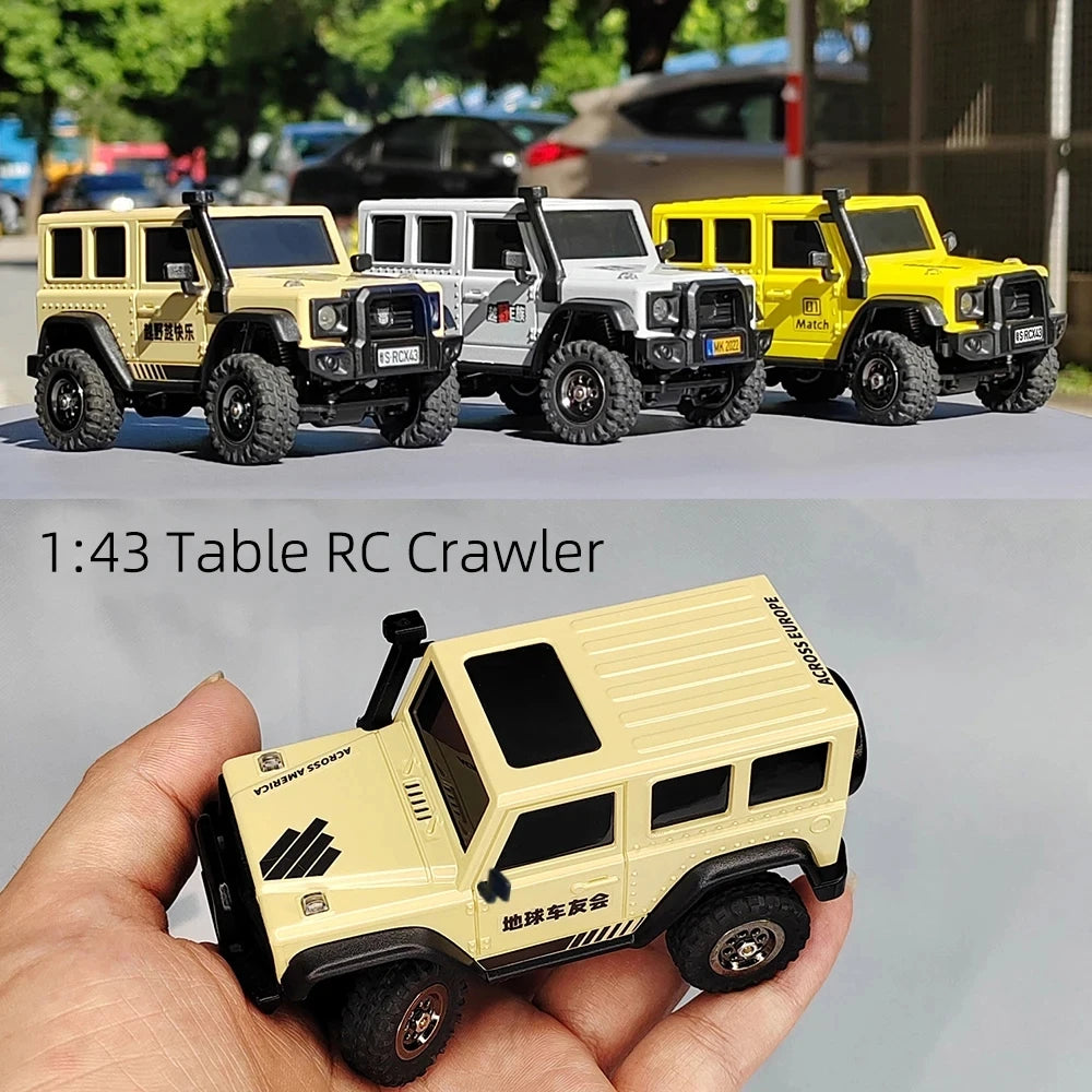 LDARC X43 RTR/BNR 1/43 Crawler Turbo RC Car 4WD Remote Control Mini Climbing Indoor Racing Vehicle Toy off Roader for Kids Adult