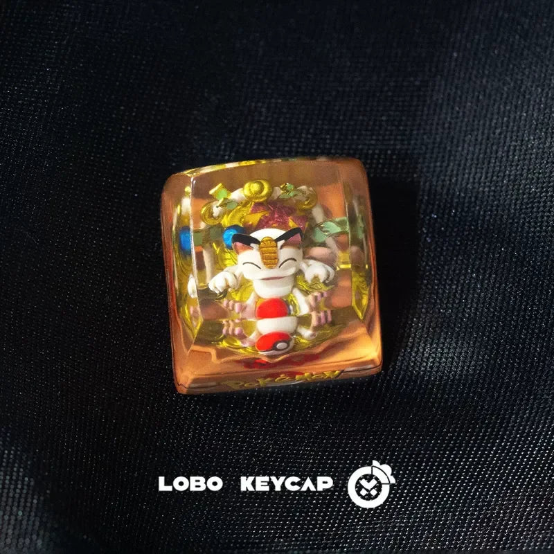 Pokemon Pikachu Transparent Esc Keycap Keyboard Accessories Anime Cute Resin Shrink Drip Glue handmade Keycaps Anime Fans Gift