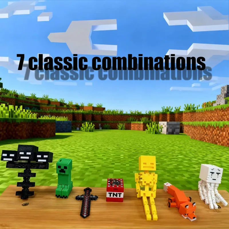 1/5pcs 3D cartoon "Minecraft" coolie scared monster gift movable ornament toy gift