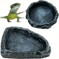 Realistic Stone Reptile Water Feeding Bowl