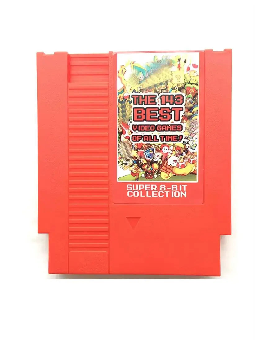 8bit Game Card for Video Game Console with 143 in 1 Free Games 72 Pin Game Cartridge Support PAL and NTSC Machine