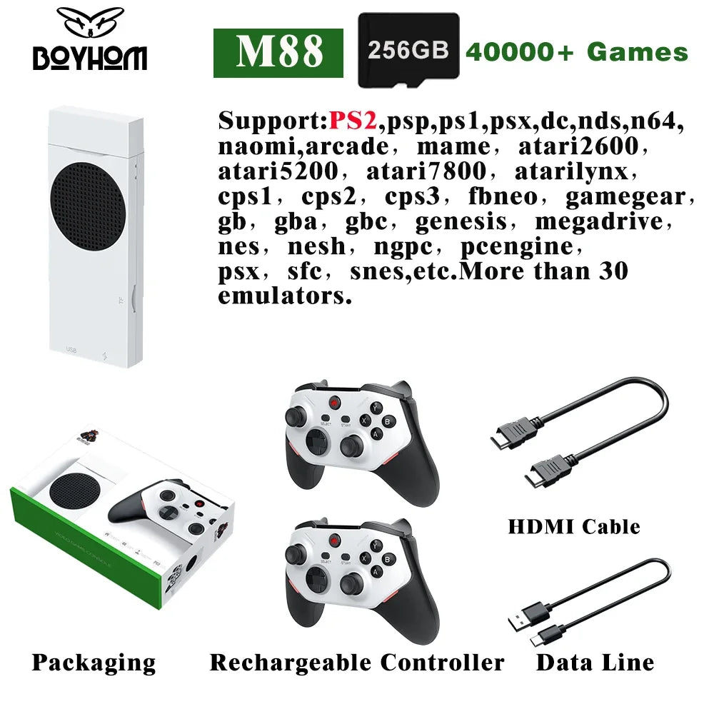 BOYHOM M88 Retro Video Game Console Composed of 2 x Cortex A75+6x Cortex A55 20000+ Games Plug and Play
