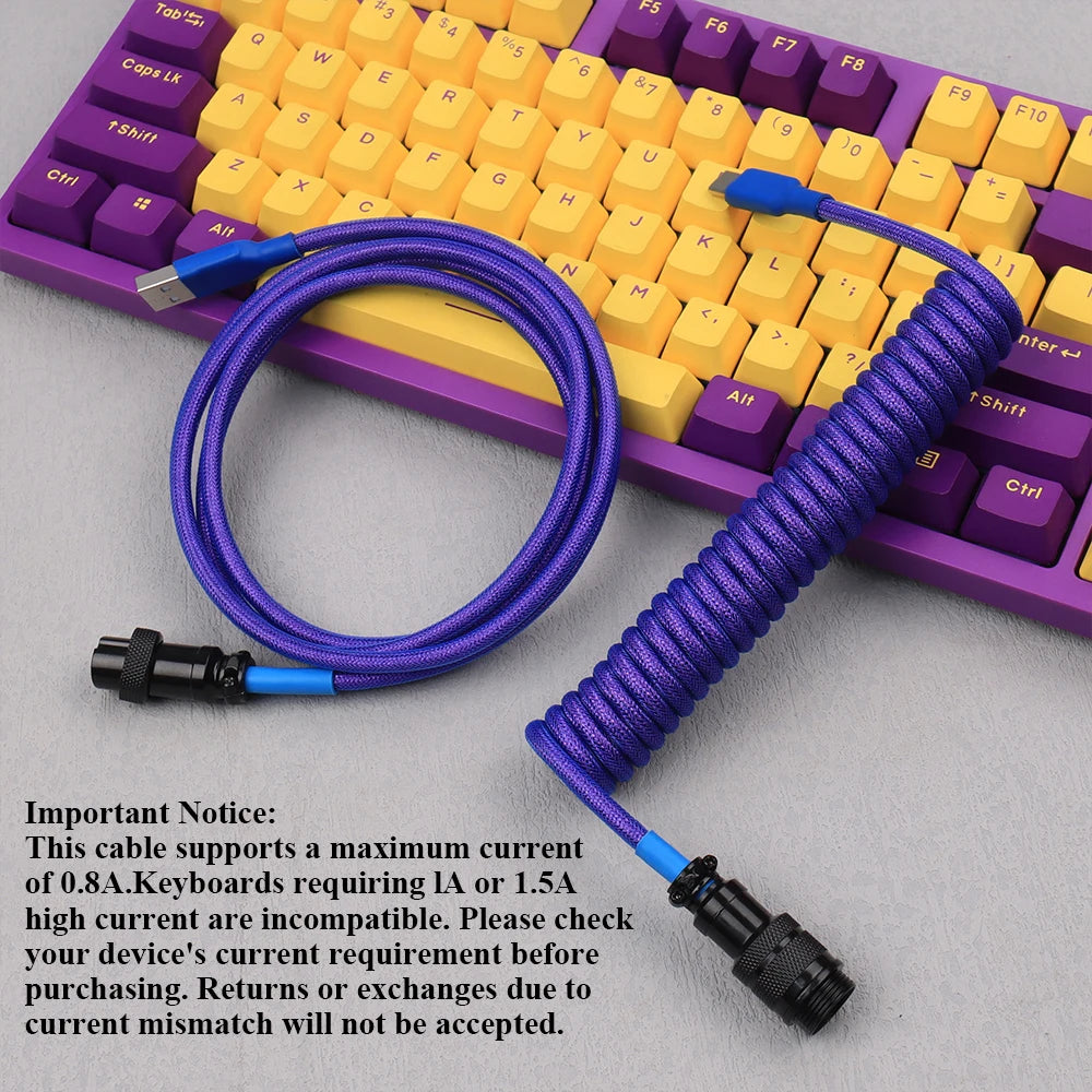 Câble spiralé de clavier gaming