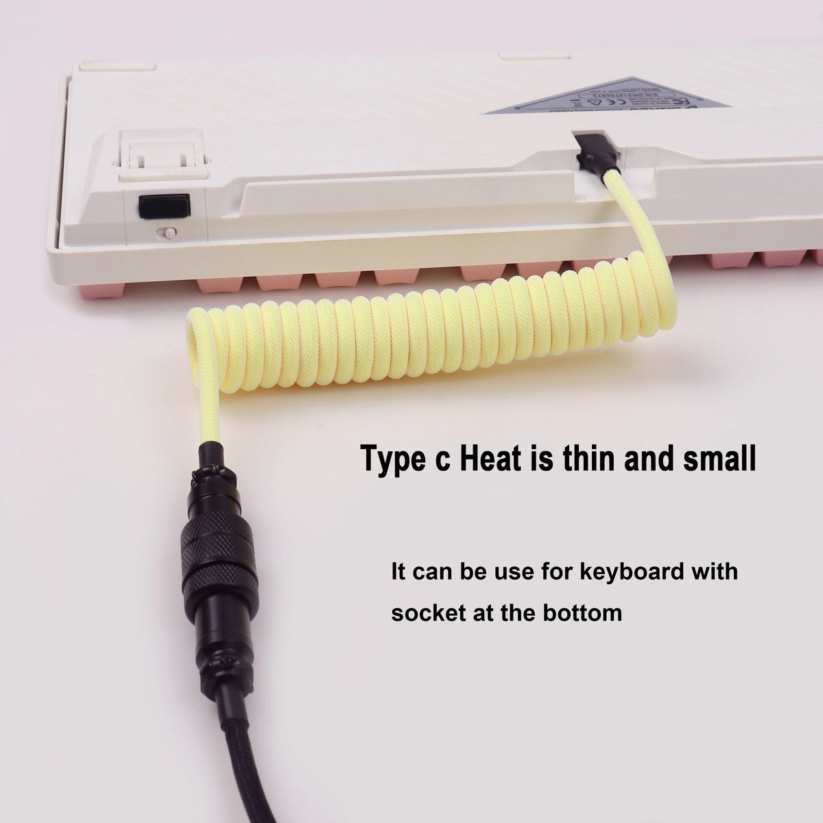 Coiled Aviator Gaming Keyboard Cable