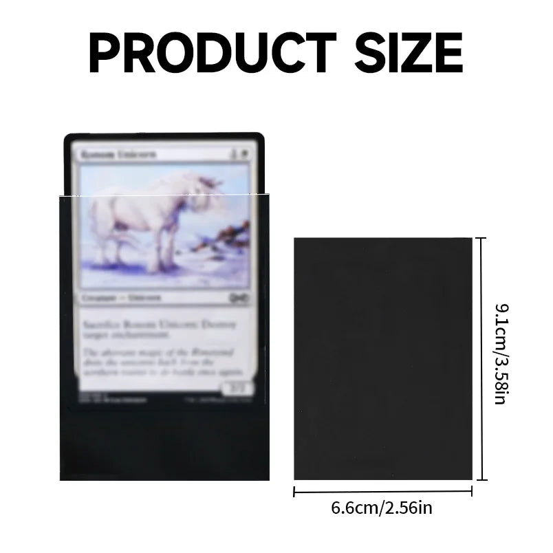TCG Card Sleeves -Magic Ring - Ultra Clear Front & Matte Finish Back, 100 Count Standard Size CCG Sleeves