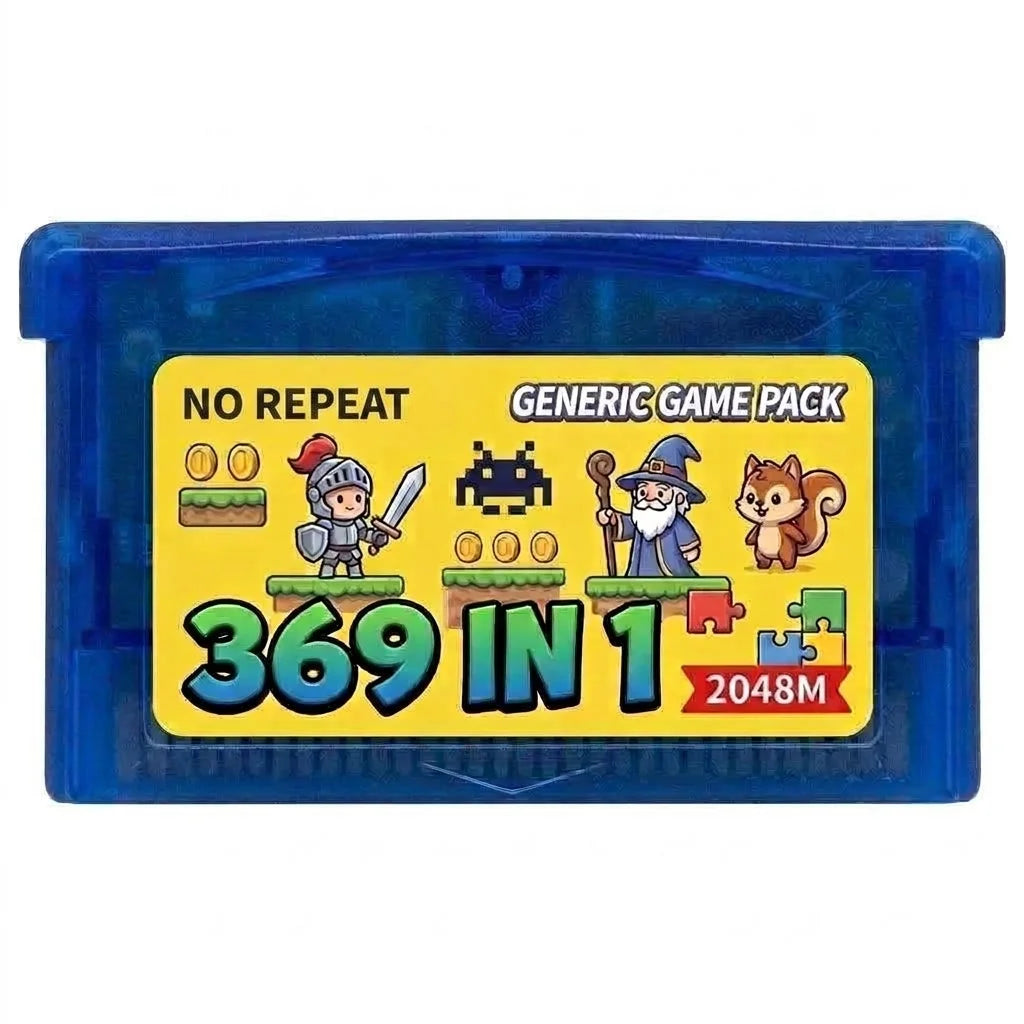 Retro 369 in 1 GBA Game Cartridge Multi Collection New Label for Game Console Portable Entertainment