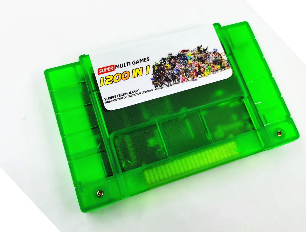 Super DIY Retro 1200 in 1 Pro VEDIO Game Cartridge For 16 Bit Game Console Card China Version
