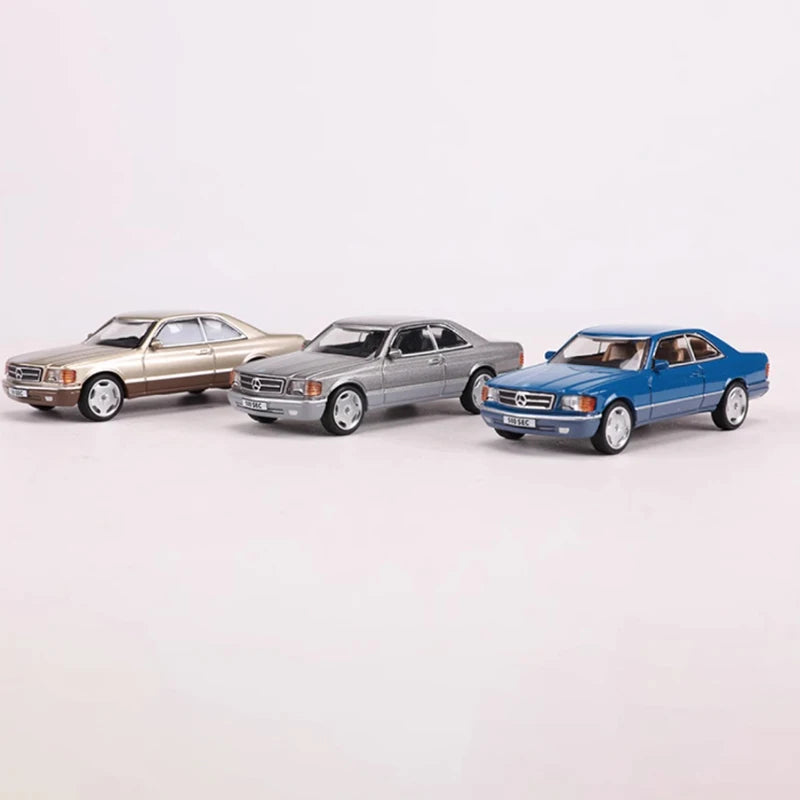 Diecast DCT 1:64 Scale 500 SEC Alloy Car Model Static Decoration Collectibles Gift Toys