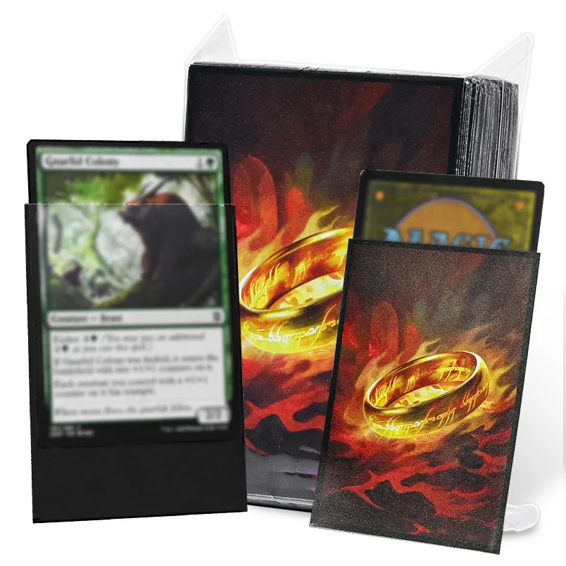 TCG Card Sleeves -Magic Ring - Ultra Clear Front & Matte Finish Back, 100 Count Standard Size CCG Sleeves